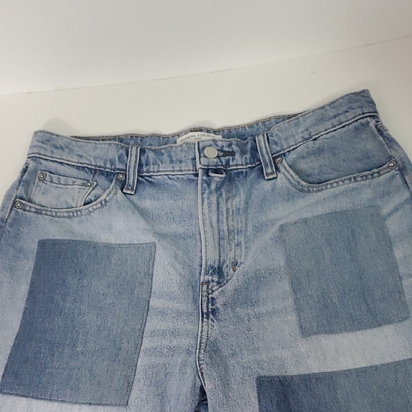 Banana Republic Women's Light Blue Patchwork Barrel Jeans NWT Size 30 Petite - Picture 10 of 10